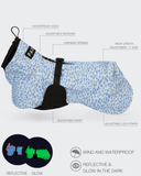 PAIKKA Visibility Raincoat Lite for Dogs Blue Leo-RAINCOAT-WOOFALICIOUS.SG