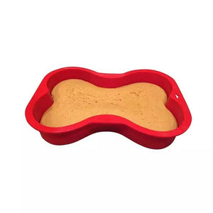 Dog Bone shape cake pan, non-stick Silicone for cake mixes (reusable)-CHEESECAKE-WOOFALICIOUS.SG