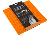 LICKIMAT® Buddy LARGE (Orange or Green) Buddy™ has a more complex surface and still allows separation of foods and treats. FOR LARGER sized Dogs-LickiMat-WOOFALICIOUS.SG